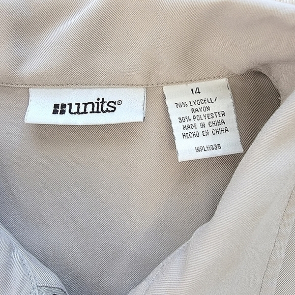 ๐ต 2 for $40 ๐ต VINTAGE UNITS PLUS SIZE LIGHTWEIGHT ZIPPERED JACKET - SZ. 14 - Picture 6 of 7